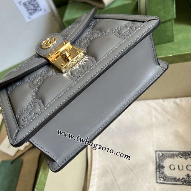 gucci專櫃新款壓花皮鏈條手袋 古馳Matelassé皮革小號手提包 jcp1903